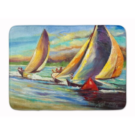 Carolines Treasures Knost Regatta Pass Christian Sailboats Machine Washable Memory Foam Mat JMK1057RUG